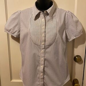 Worthington blouse, white & black, size Large